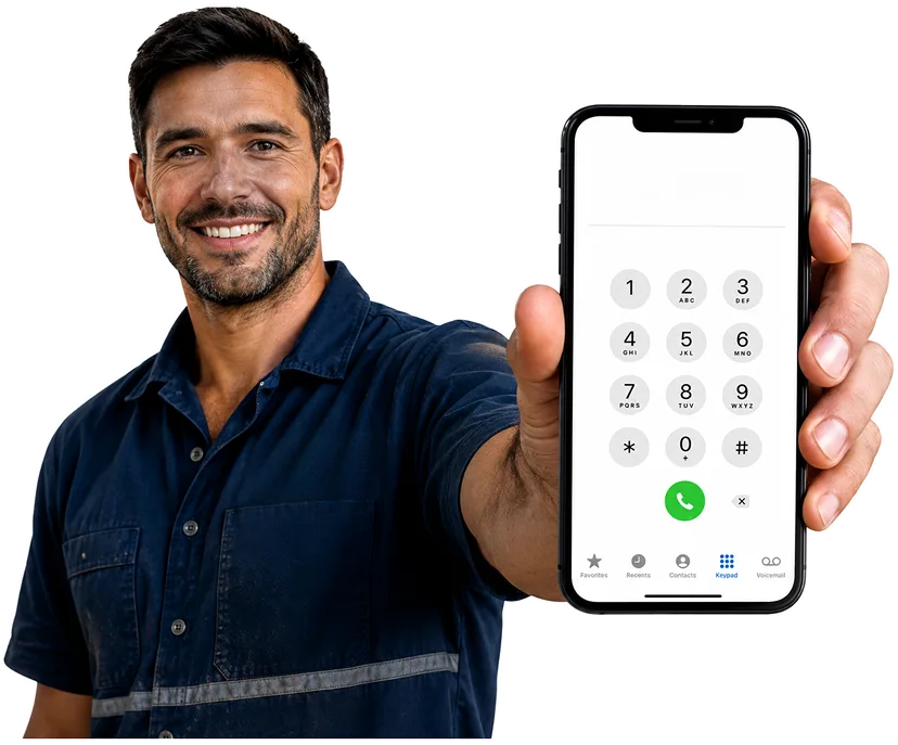 Plumber answering a Rozelle enquiry by phone
