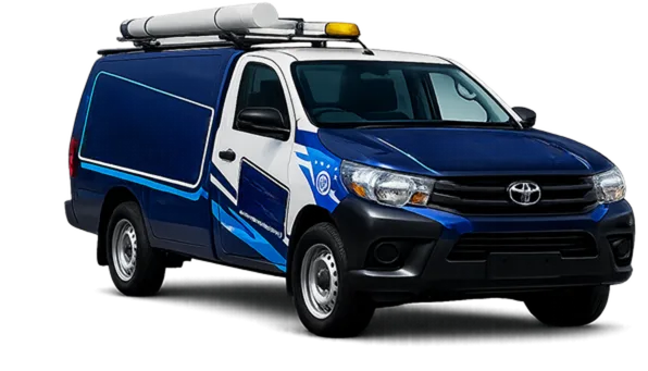 Our drain service van out on a Rozelle job