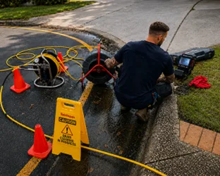 On-site drain inspection at a Rozelle property
